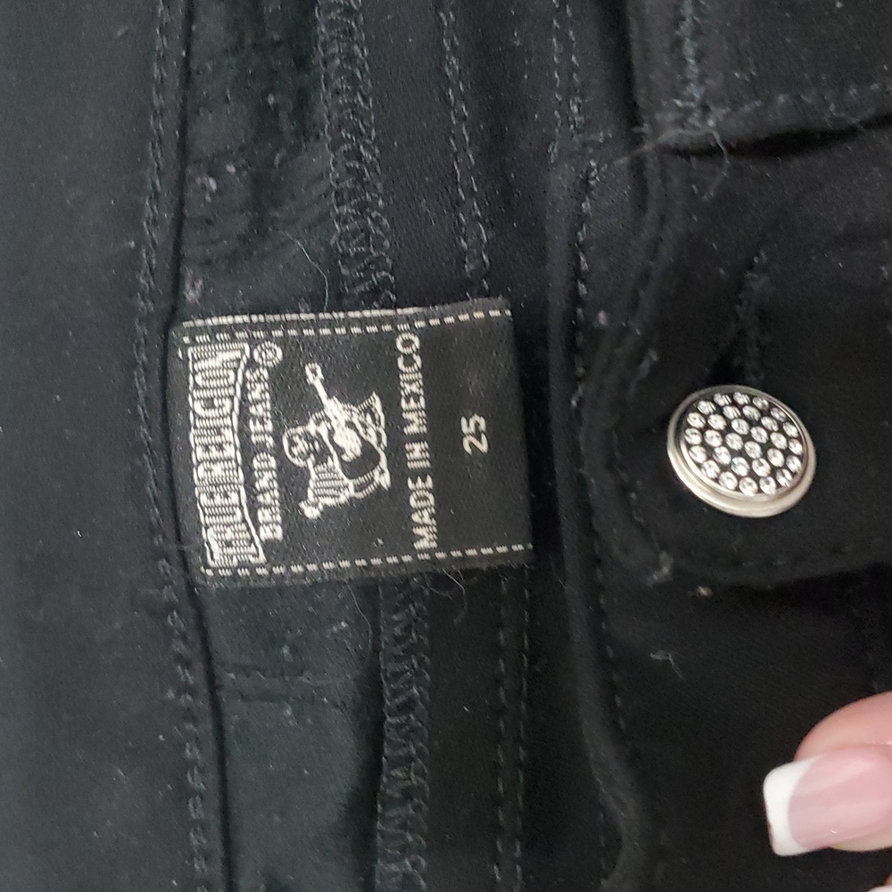 True Religion Black Denim Jeans. - Picture 2 of 5
